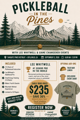 Pickleball in the Pines with Lee Whitwell – September 12, 2026